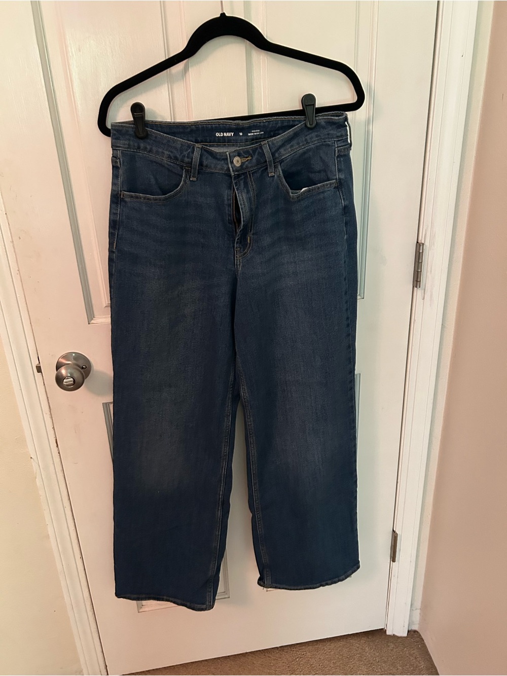 Old Navy High-Rise Wow Wide Leg Jeans in Deep Blue Denim
